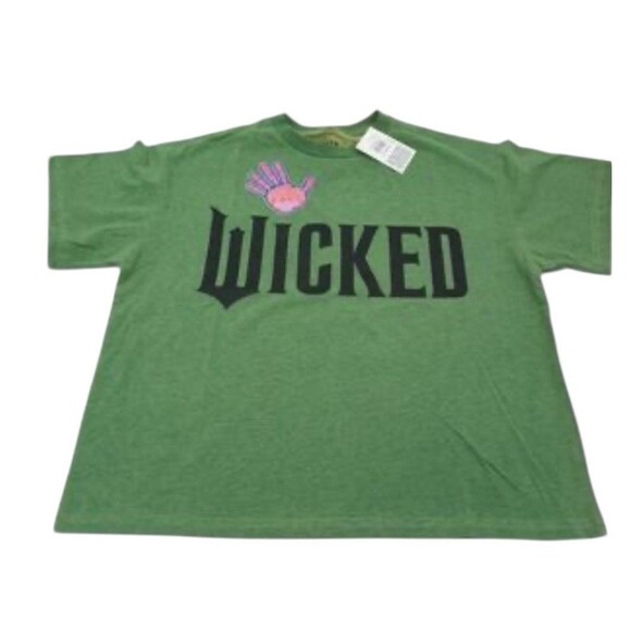WICKED Movie 2XL Logo T-shirt Tee Wizard Of Oz Heat Reactive Changing Green Top - Picture 1 of 6